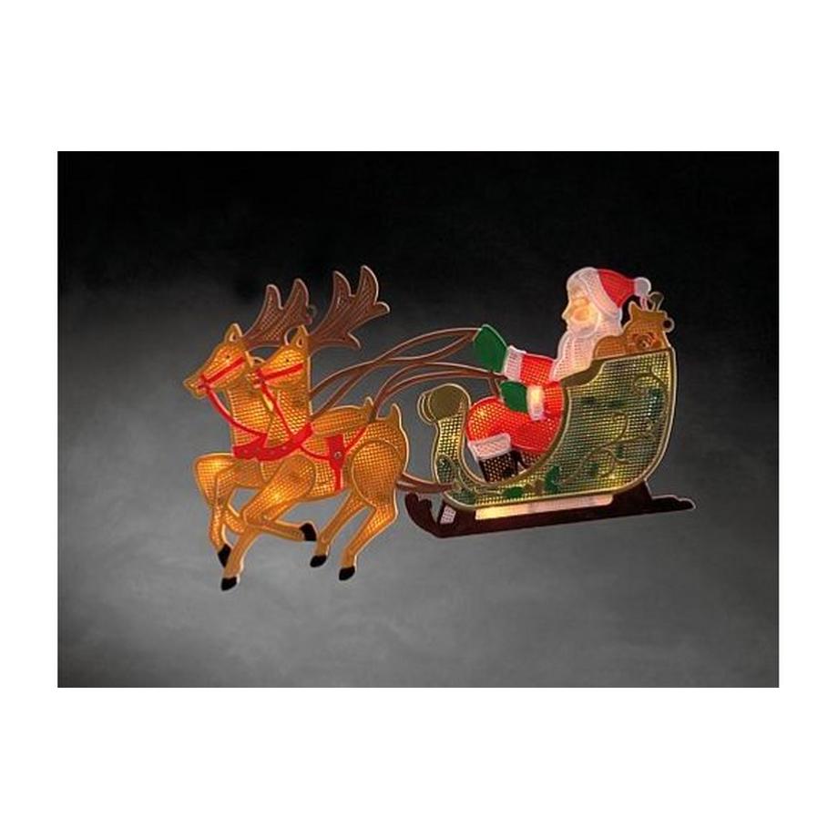 Konstsmide  LED Fensterbild Rentier mit Weihnachtsmann und Schlitten 20 ww LED 2853-010 