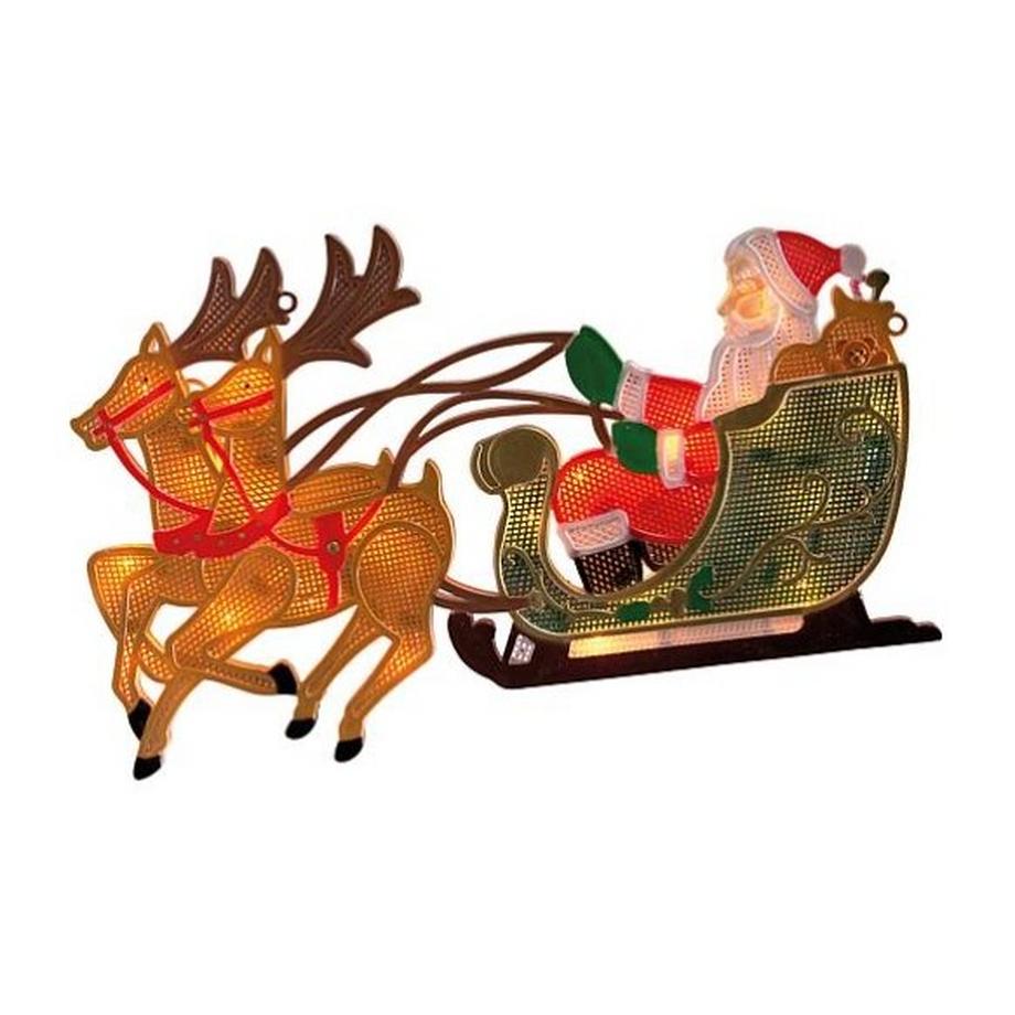 Konstsmide  LED Fensterbild Rentier mit Weihnachtsmann und Schlitten 20 ww LED 2853-010 