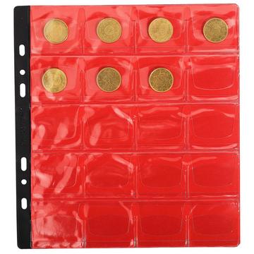 Sachet de 3 recharges numismatiques 20 cases de diamètre 40mm - 24,5x25 cm - x 5