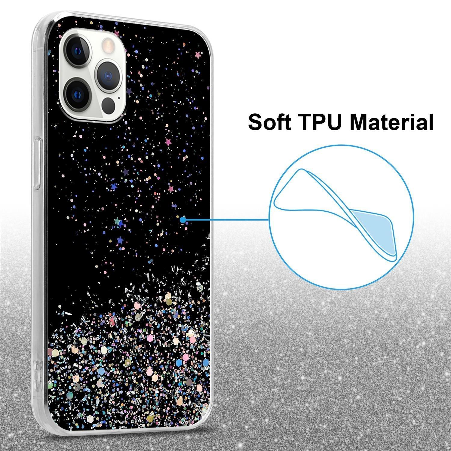 Cadorabo  Housse compatible avec Apple iPhone 12 PRO MAX - Coque de protection en silicone TPU flexible avec paillettes scintillantes 