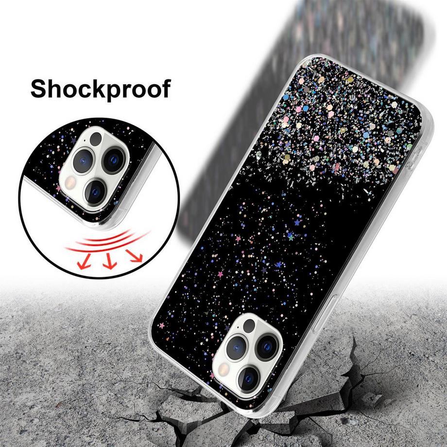 Cadorabo  Hülle für Apple iPhone 12 PRO MAX TPU Silikon mit funkelnden Glitter 