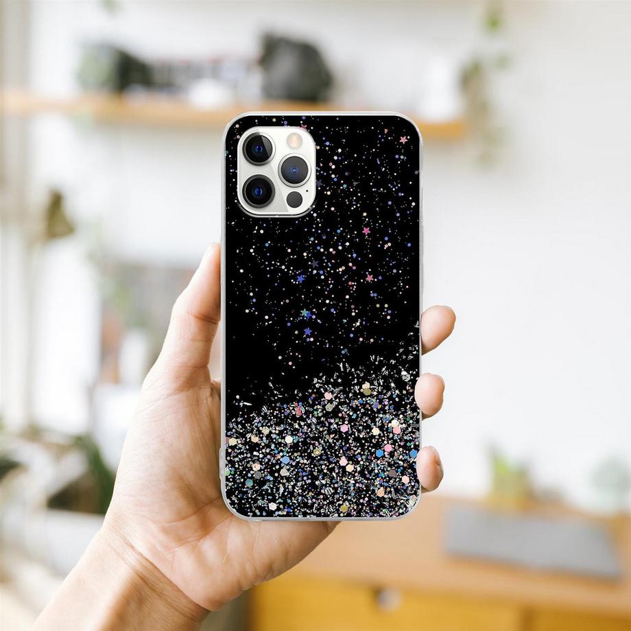 Cadorabo  Hülle für Apple iPhone 12 PRO MAX TPU Silikon mit funkelnden Glitter 