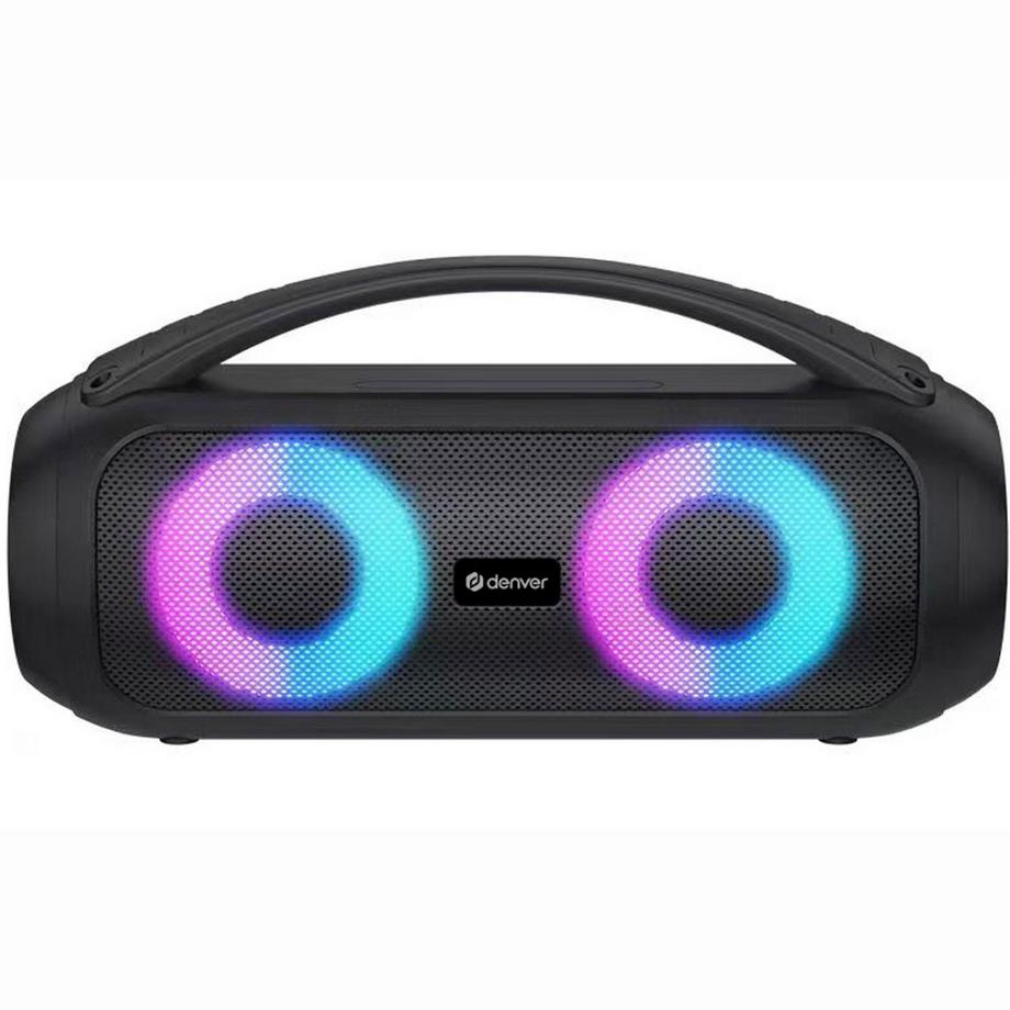 DENVER  Haut-parleur Bluetooth avec effets lumineux et batterie rechargeable BTG-616 