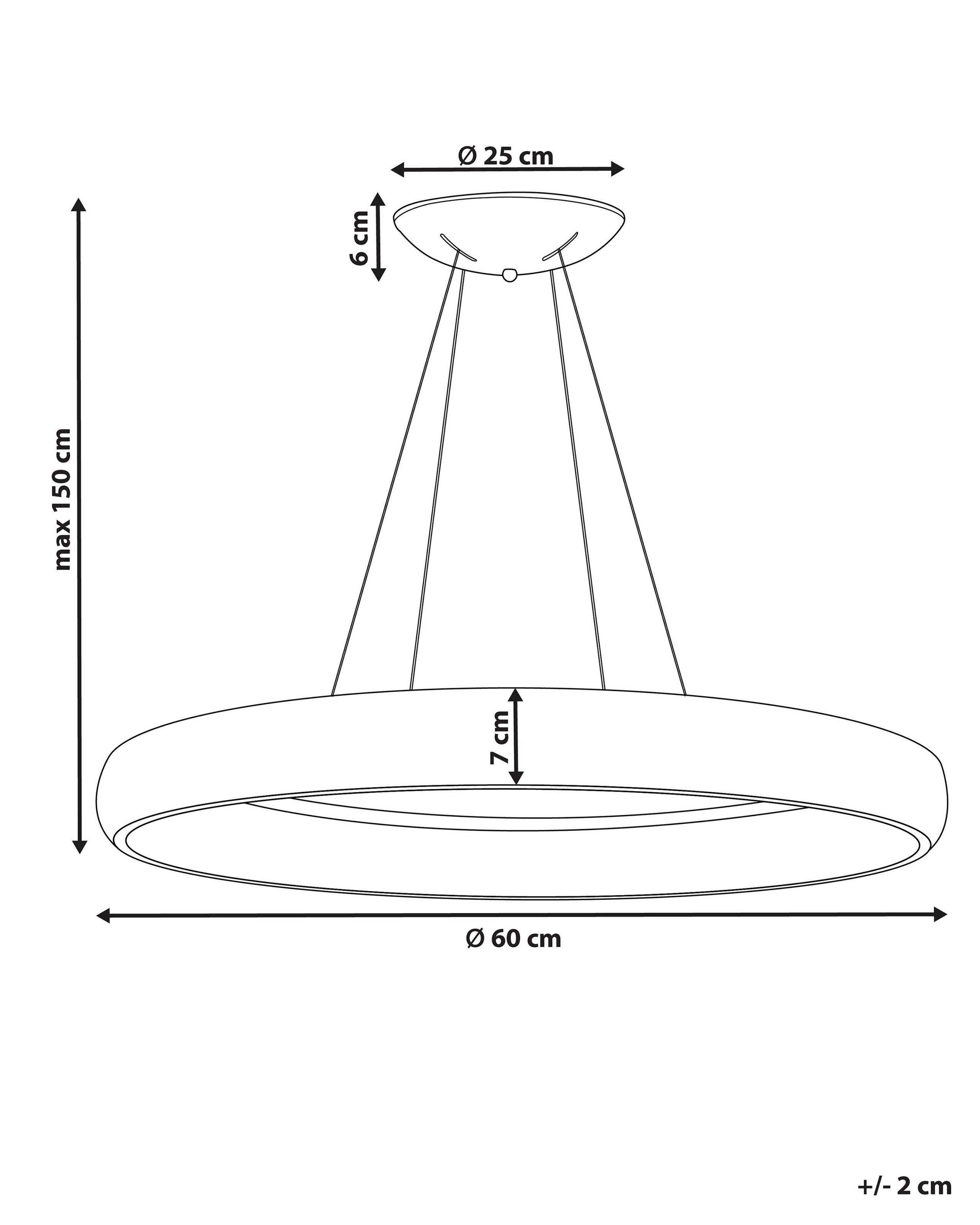 Beliani Lampe suspension en Acier Moderne BAGO  