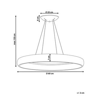 Beliani Lampadario en Acciaio Moderno BAGO  