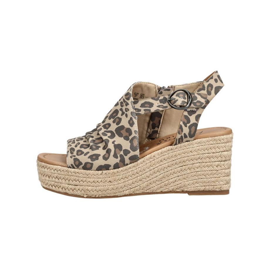 Blowfish Sandali con tacco a zeppa stampa leopardo  