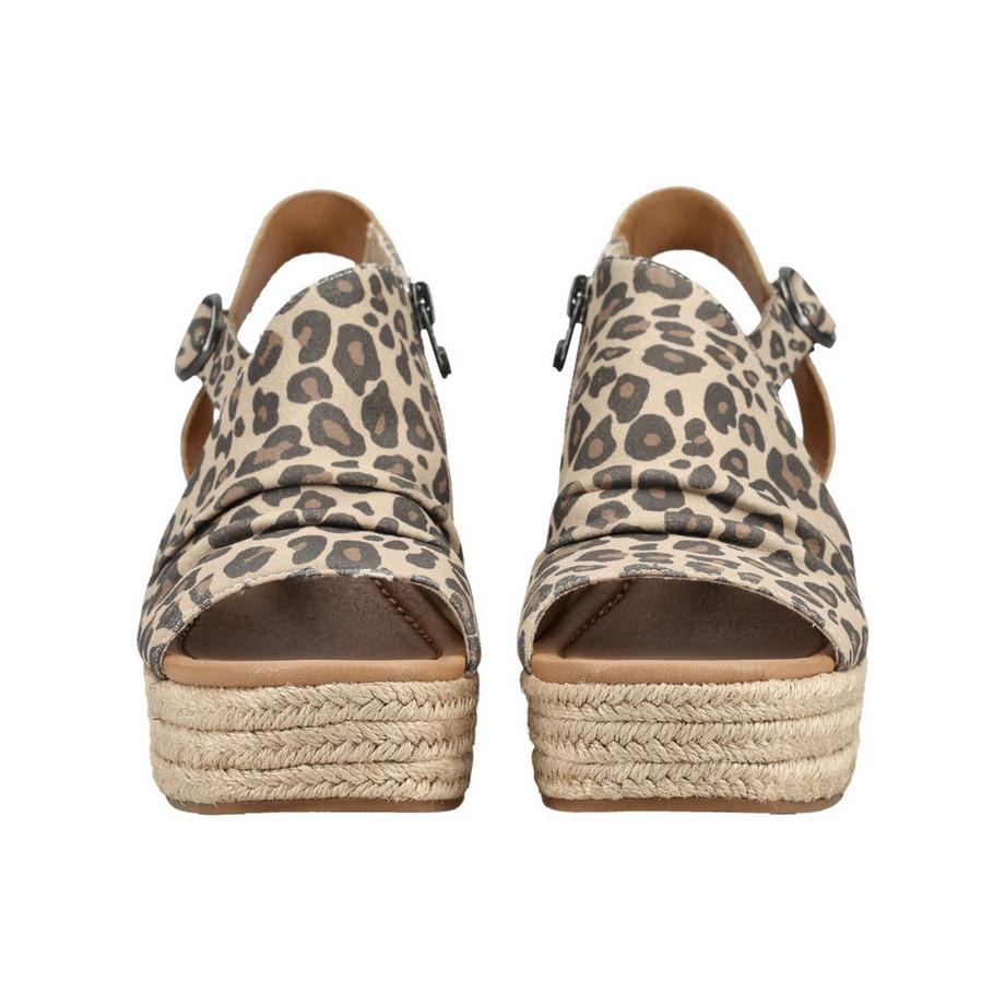 Blowfish Sandali con tacco a zeppa stampa leopardo  