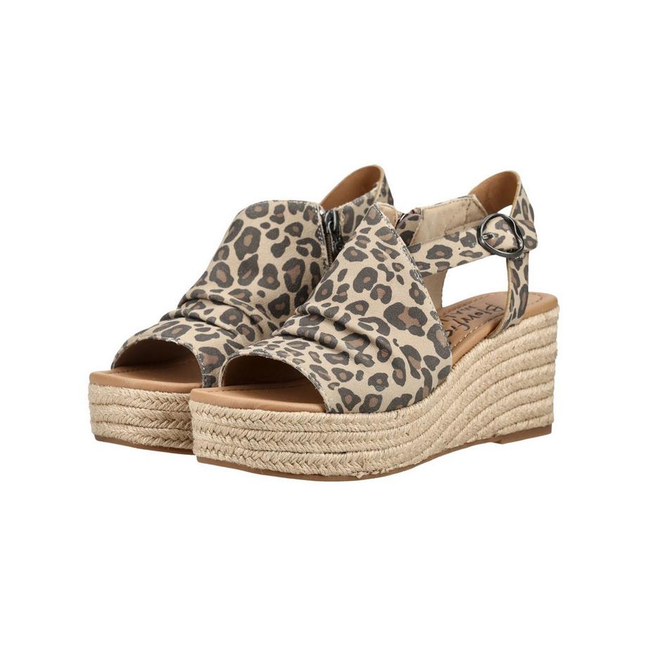 Blowfish Sandali con tacco a zeppa stampa leopardo  
