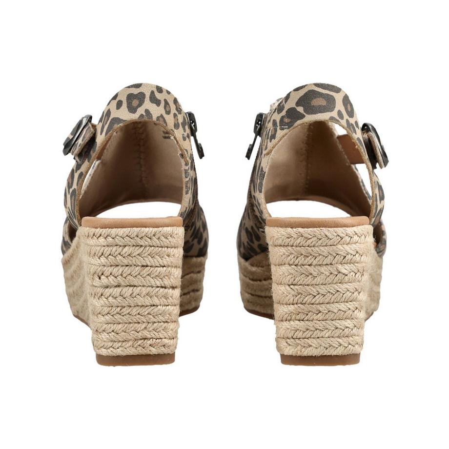 Blowfish Sandali con tacco a zeppa stampa leopardo  