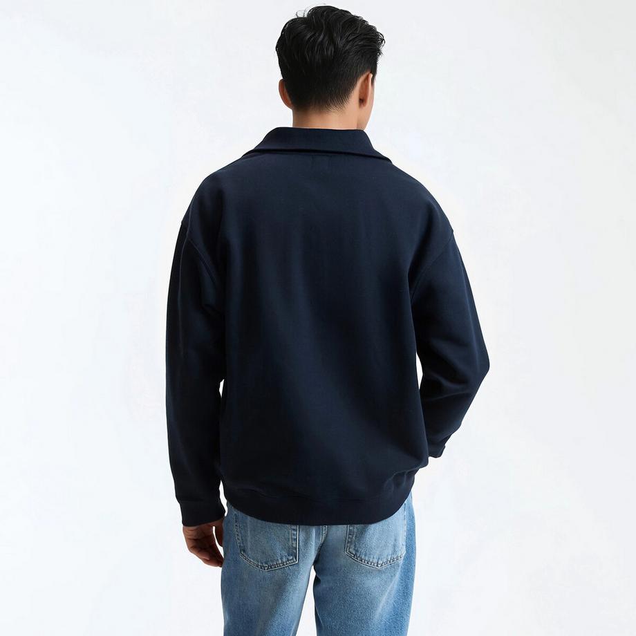 La Redoute Collections Sweatshirt mit Troyerkragen und Reissverschluss  