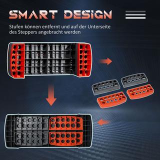 Northio  Stepper Aérobie, Marchepied Réglable En Hauteur, Vélo D'Exercice Fitness À 3 Niveaux (10/15/20 Cm), Intérieur Et Extérieur, Jusqu'À 150 Kg 