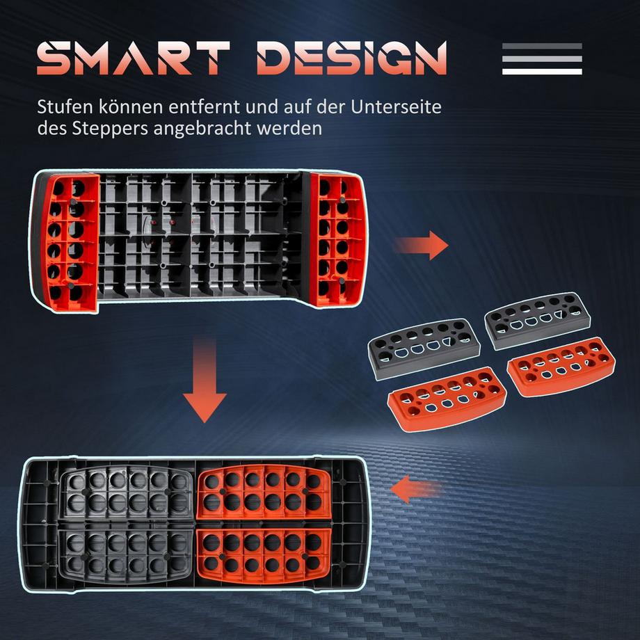 Northio  Stepper Aerobico, Pedana Regolabile In Altezza, Cyclette Fitness Con 3 Livelli (10/15/20 Cm), Indoor E Outdoor, Fino A 150 Kg 