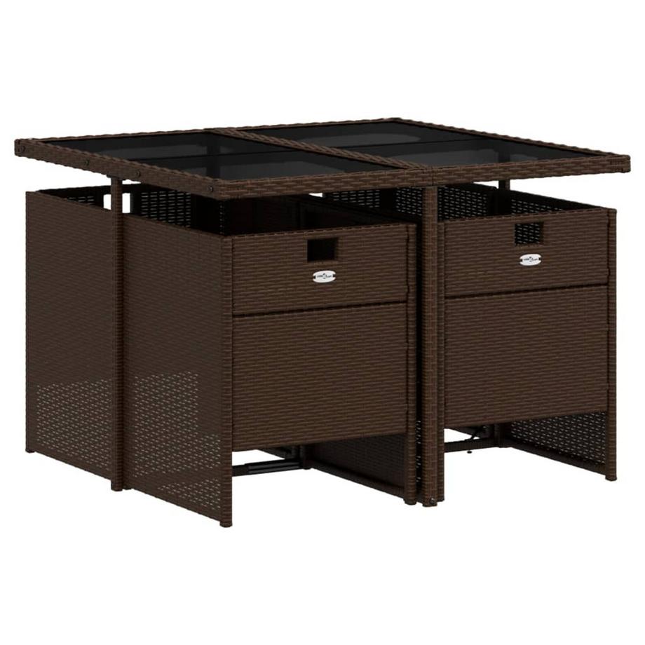 VidaXL set da pranzo da giardino Polirattan  