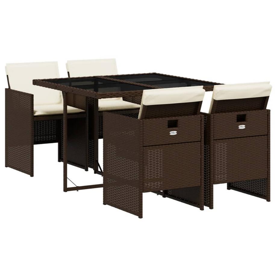 set da pranzo da giardino Polirattan