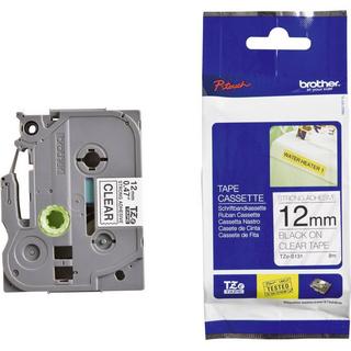 E+P Elektrik  Nastro con adesivo extra resistente Brother TZe TZe-S131 Colore Nastro: Trasparente Colore carattere:Nero 12 mm 8 m 