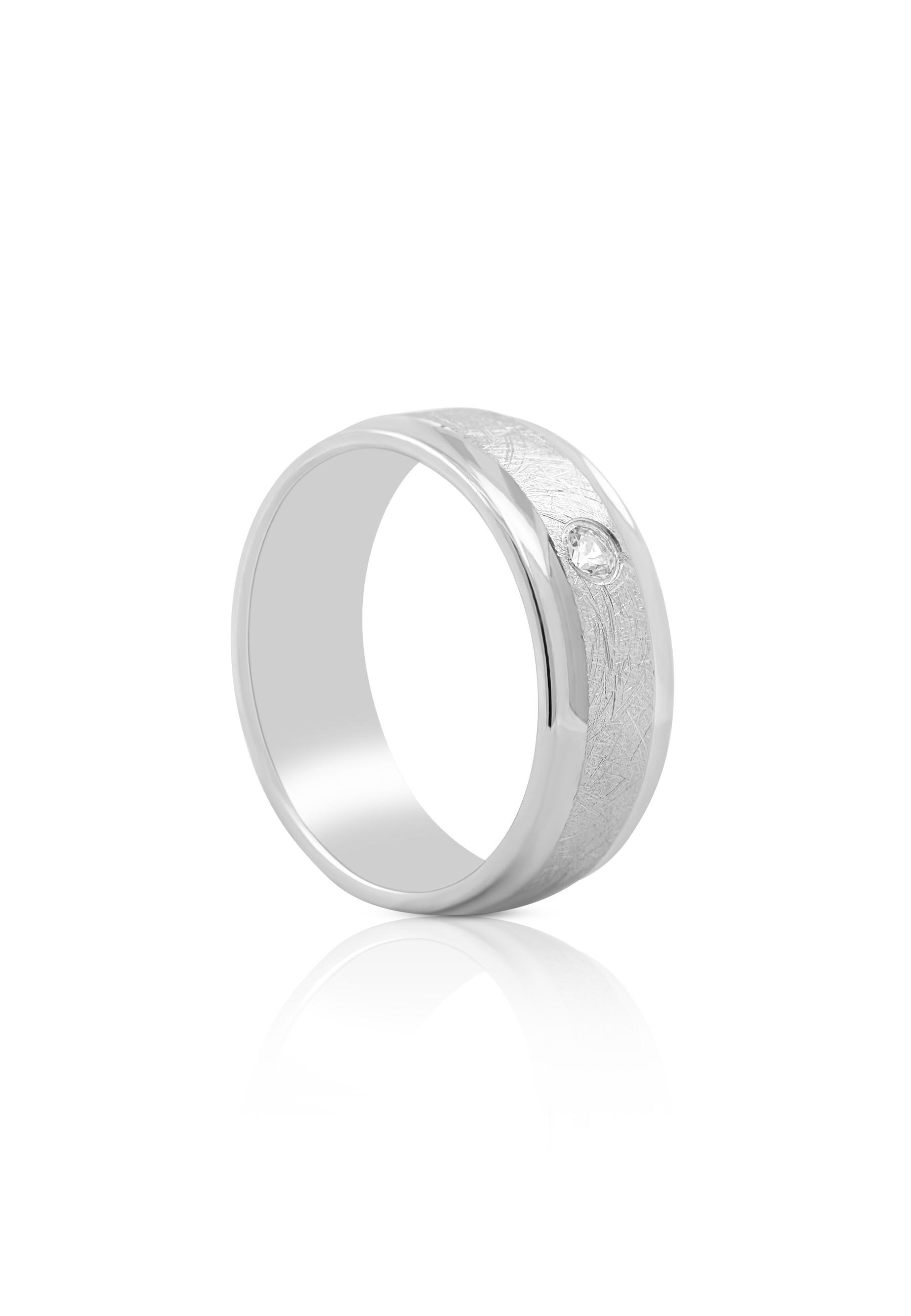 MUAU Schmuck  Bague de partenaire en argent 925 Zircone 