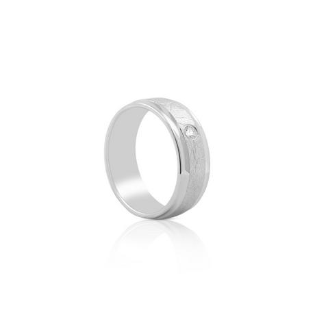 MUAU Schmuck  Bague de partenaire en argent 925 Zircone 