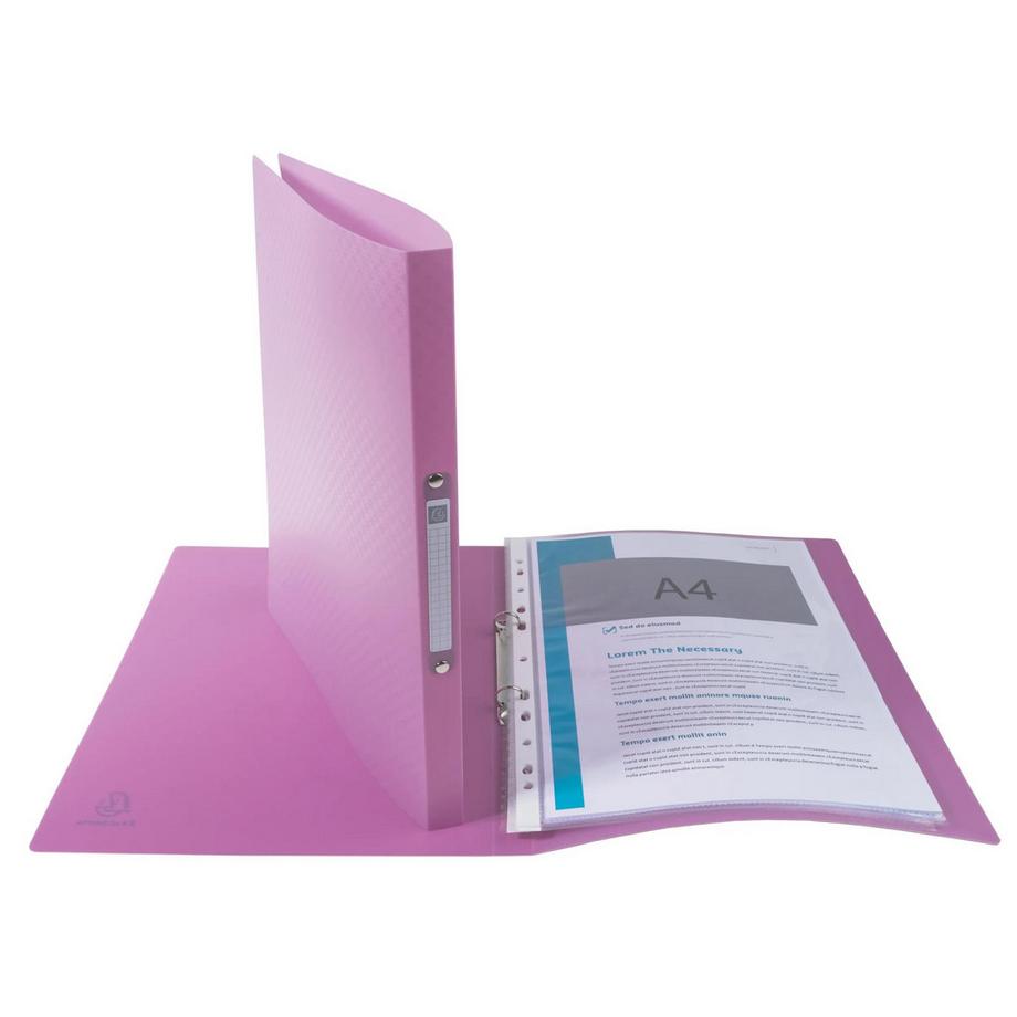 Exacompta Raccoglitore polipropilene riciclato Forever Young - 2 anelli 15mm - A4 - x 20  