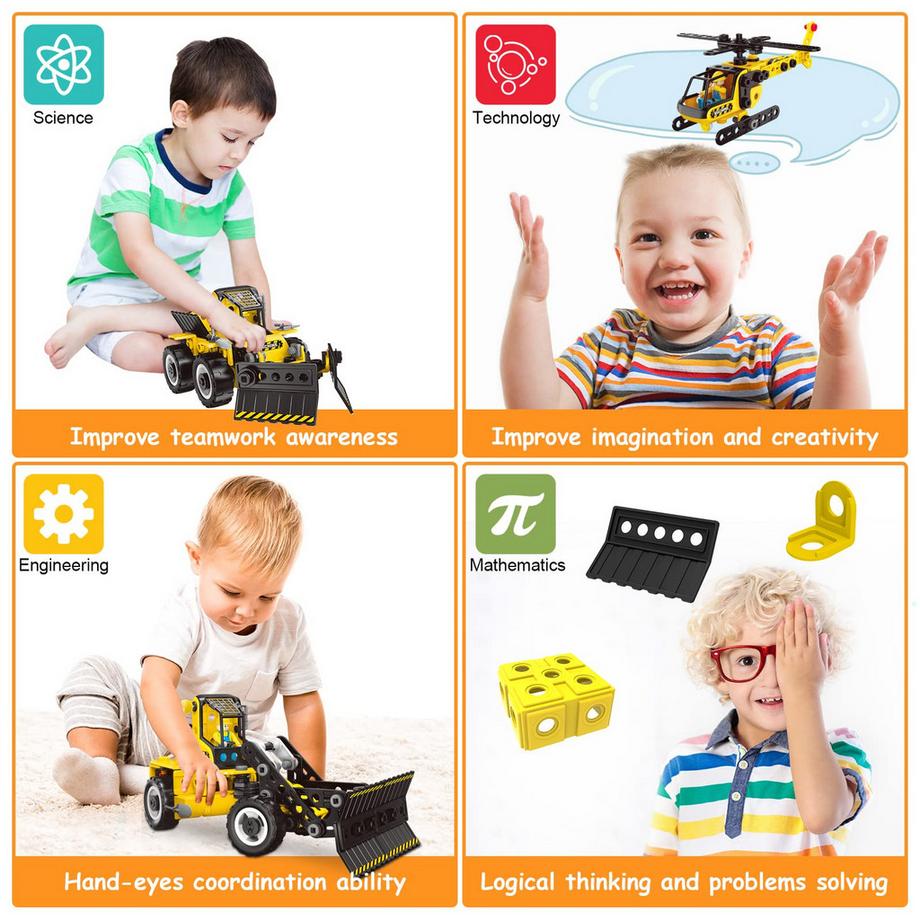 Activity-board  Konstruktionsspielzeug 6 in 1 Technisches Spielzeug 