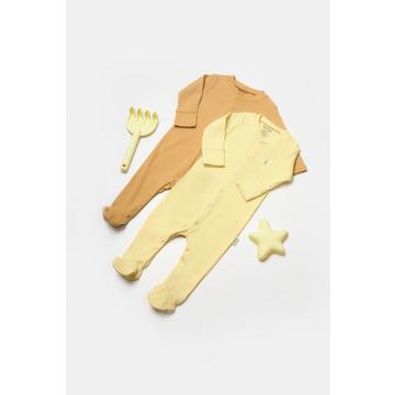Barboteuse avec pieds, 2 pack