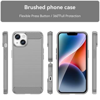 Cadorabo  Housse compatible avec Apple iPhone 14 PLUS - Coque de protection en silicone TPU flexible, aspect inox et fibre de carbone 