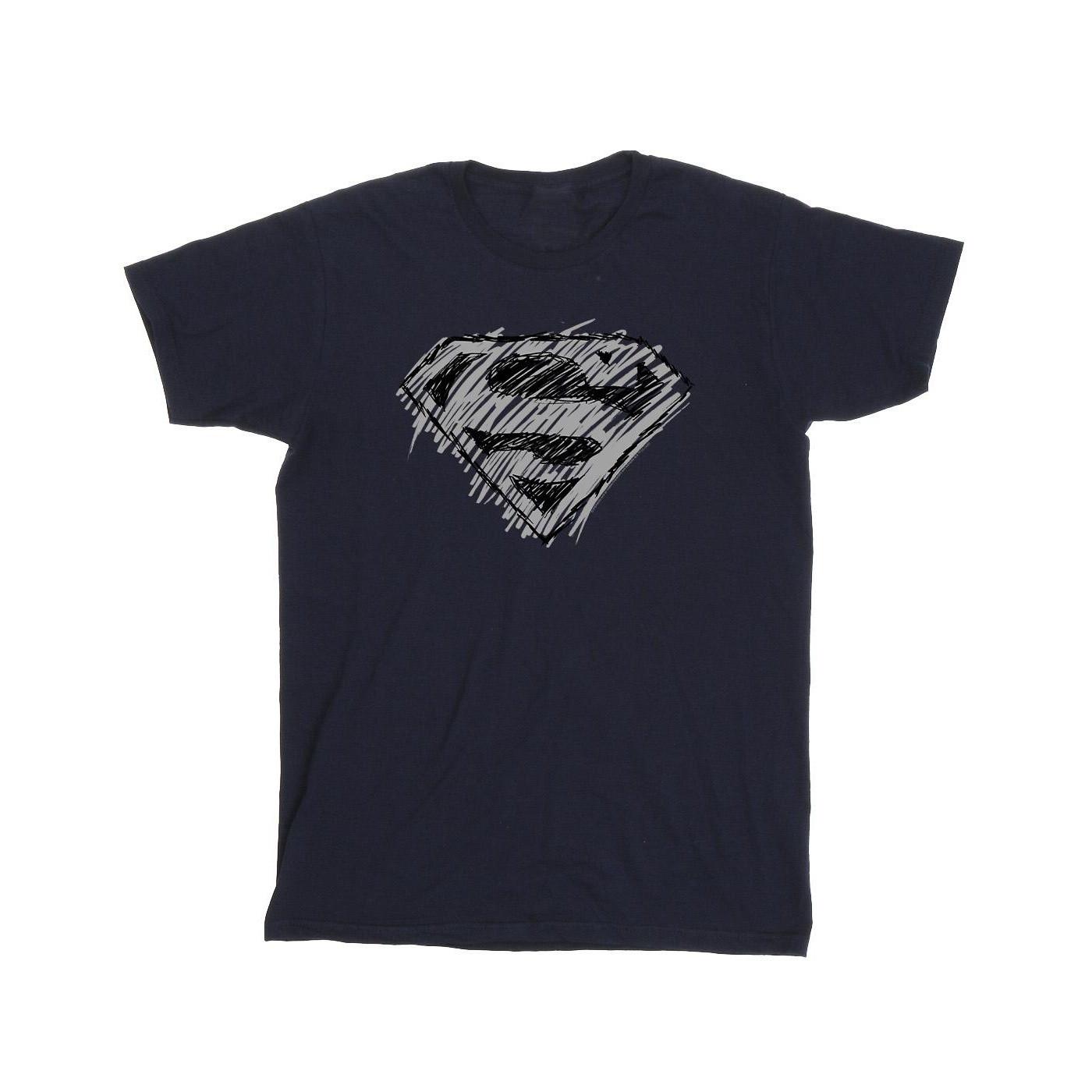 DC COMICS  Tshirt SUPERMAN LOGO SKETCH 