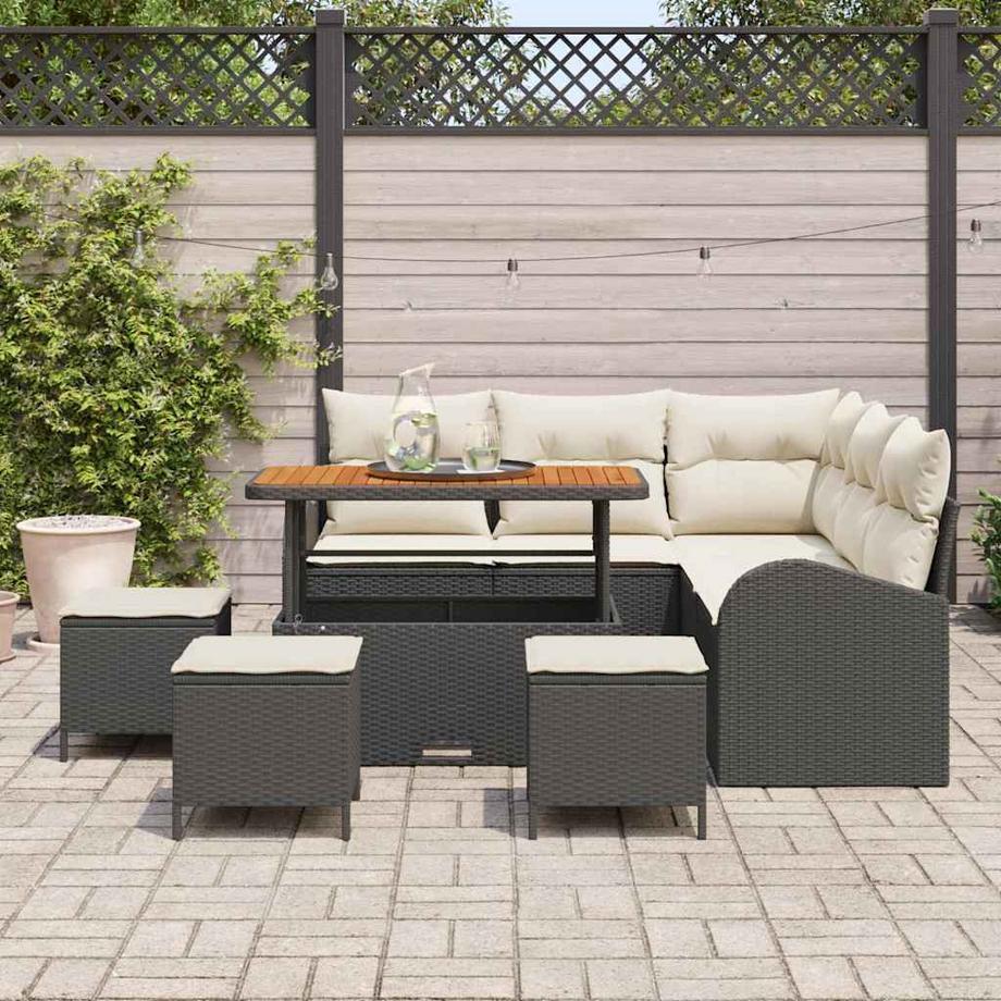 VidaXL Garten-sofa poly-rattan  