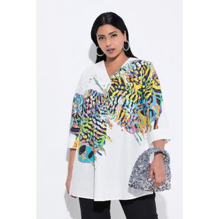 Ulla Popken Tunica Farfalla Scollo a V Maniche 3/4  