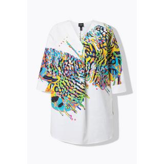 Ulla Popken Tunica Farfalla Scollo a V Maniche 3/4  