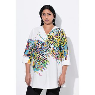 Ulla Popken Tunica Farfalla Scollo a V Maniche 3/4  