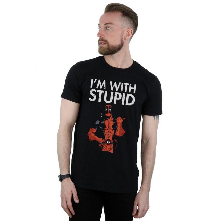 MARVEL T-shirt I'm With Stupid  