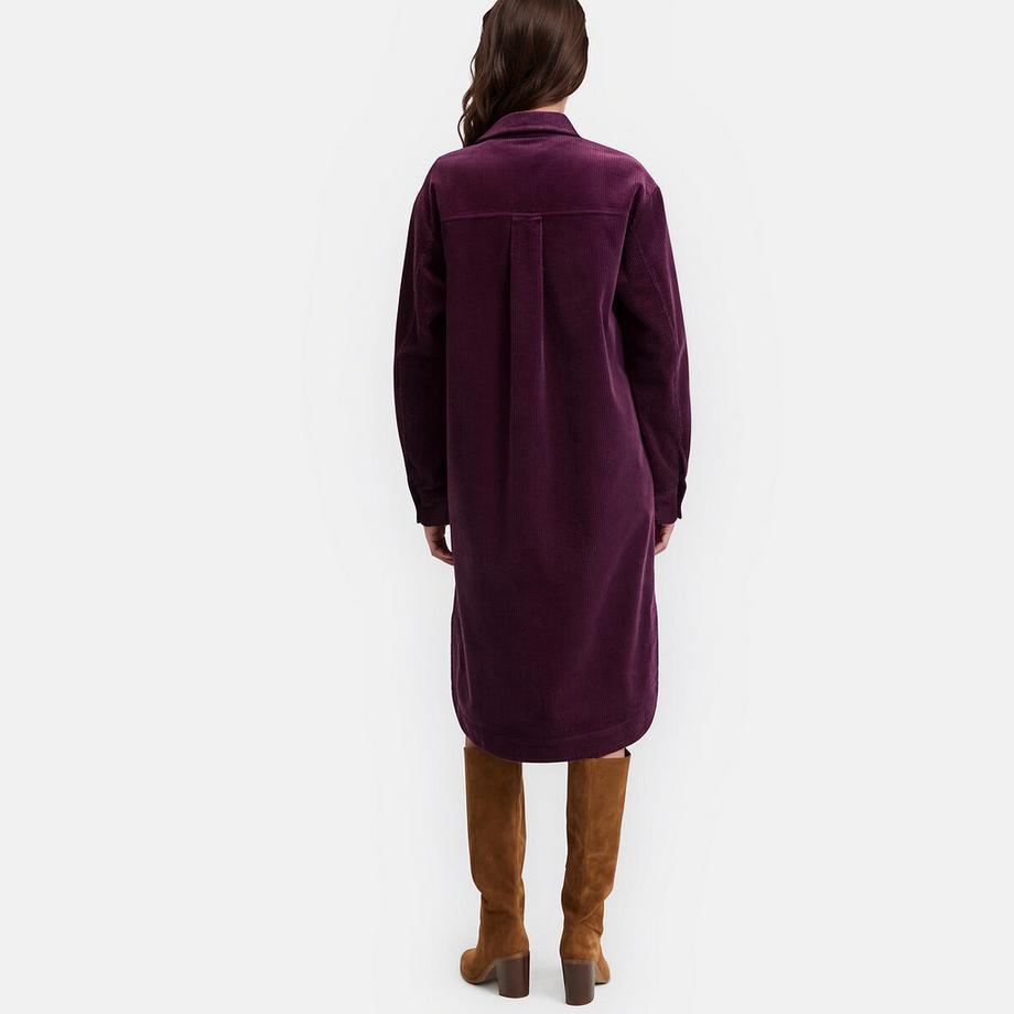 La Redoute Collections Robe droite en velours côtelé longueur midi  