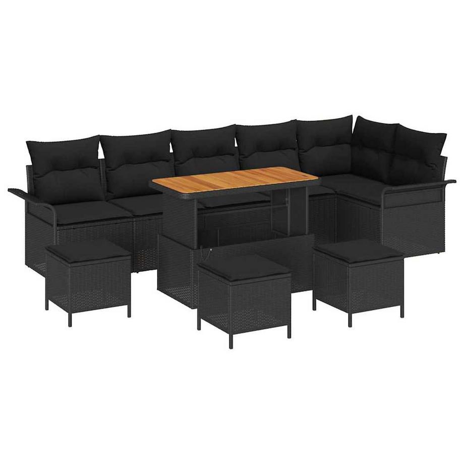 Gartensofa-set poly-rattan