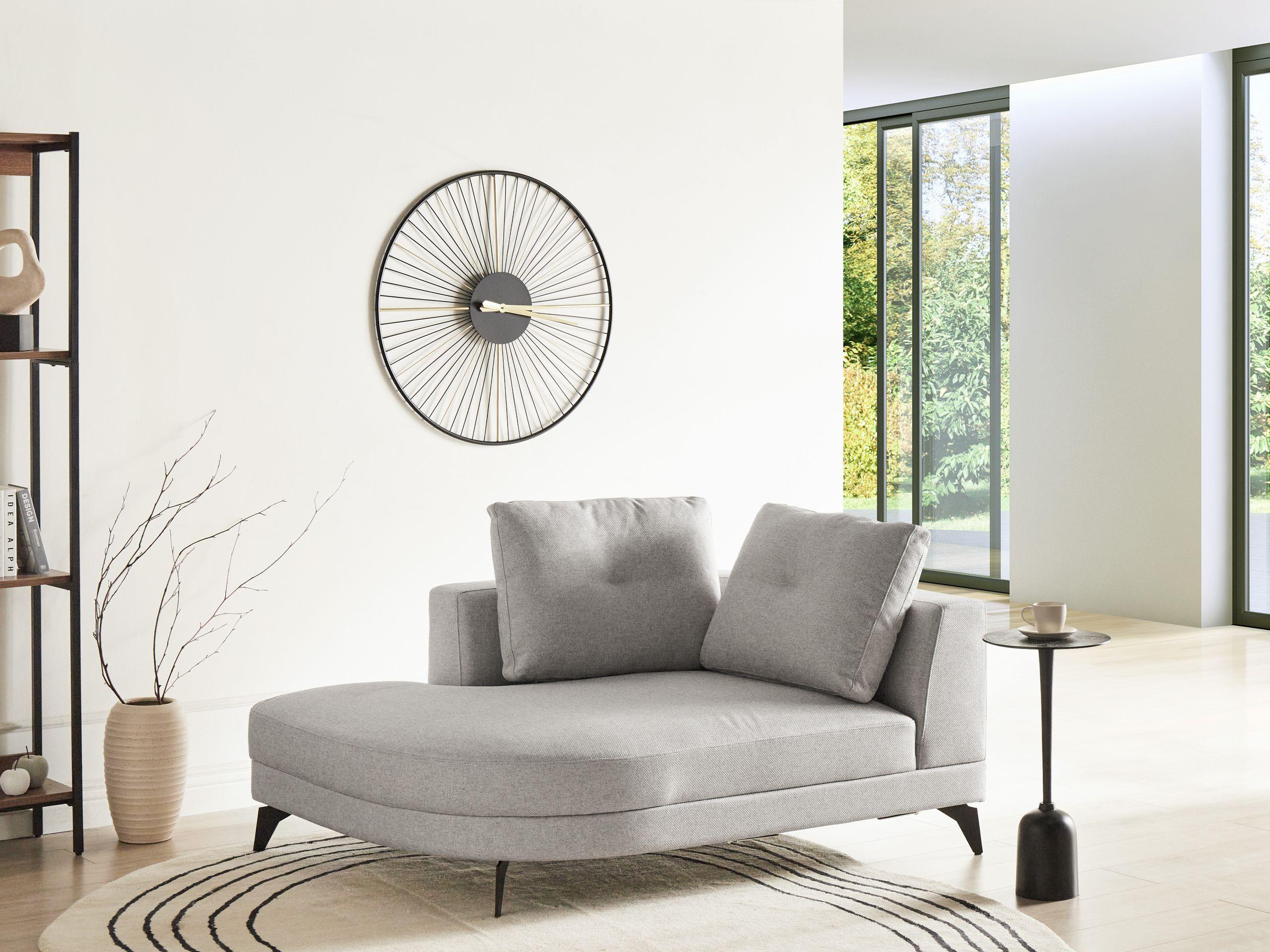 Beliani Chaise longue en Lino sintetico Moderno MARUM  