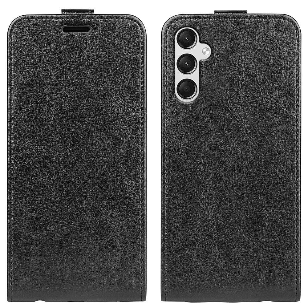 Cover-Discount  Galaxy A25 5G - Klassisches Flip Case Vertikal Schwarz 