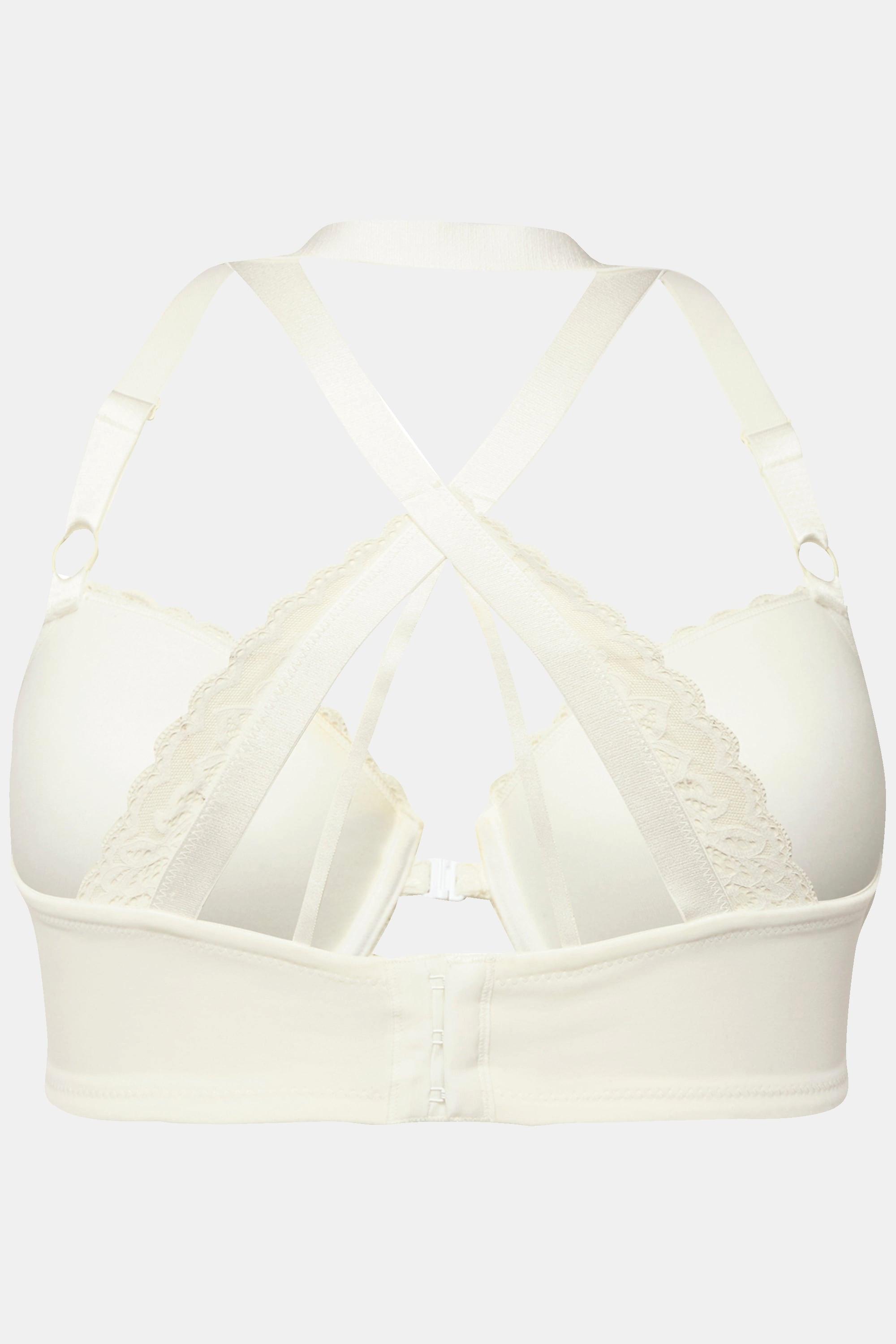 Ulla Popken Reggiseno con ferretto coppe morbide pizzo con chiusura anteriore  