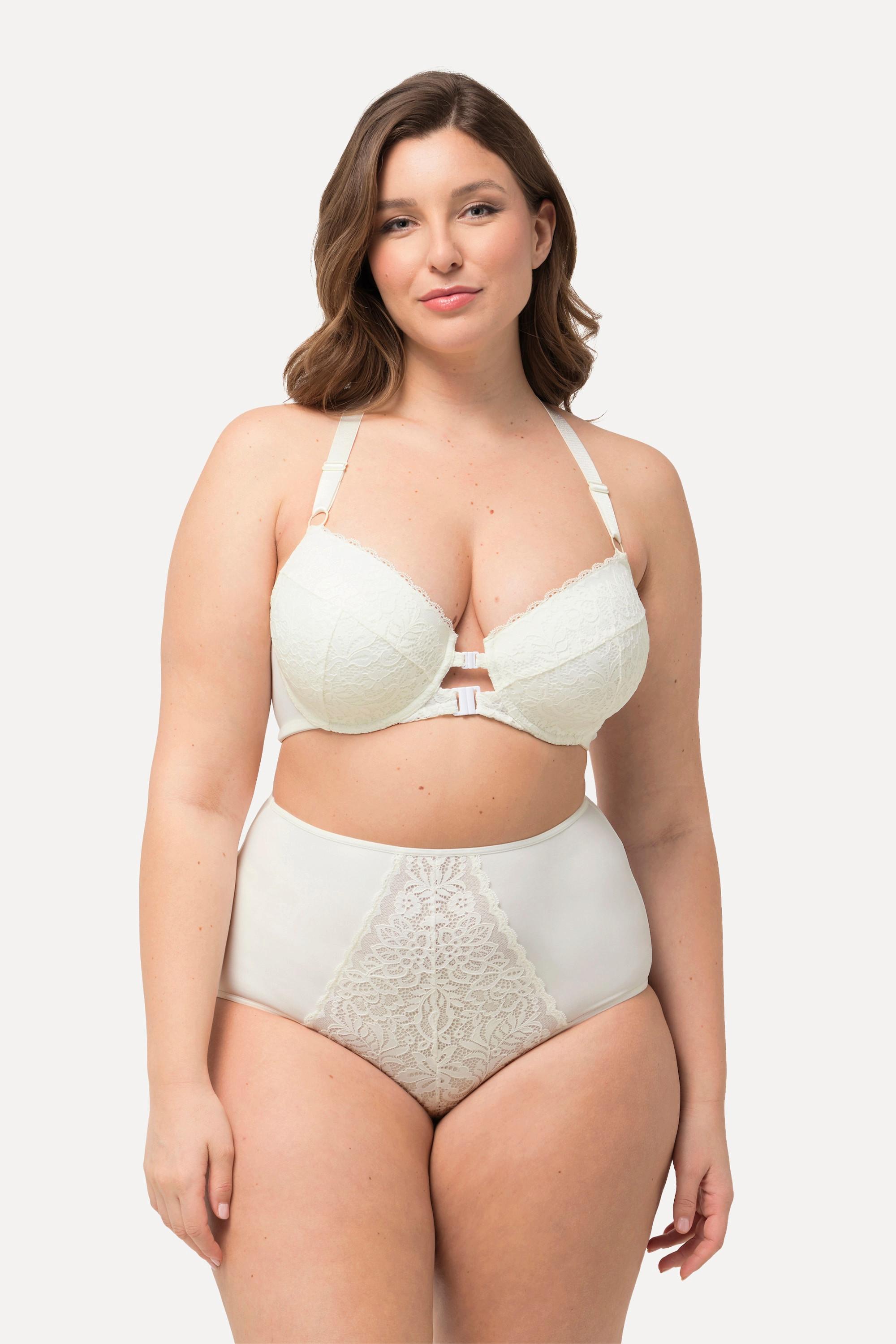 Ulla Popken Reggiseno con ferretto coppe morbide pizzo con chiusura anteriore  