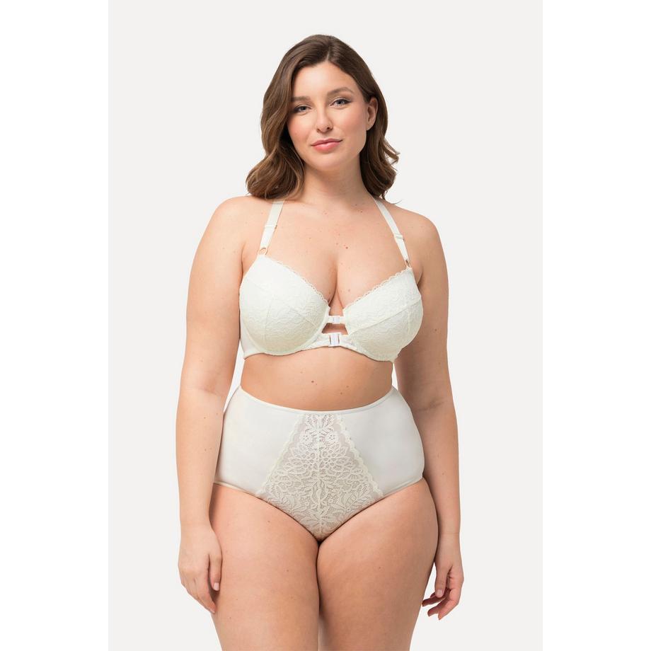 Ulla Popken Soutien-gorge à armatures bonnets souples dentelle avec fermeture avant  