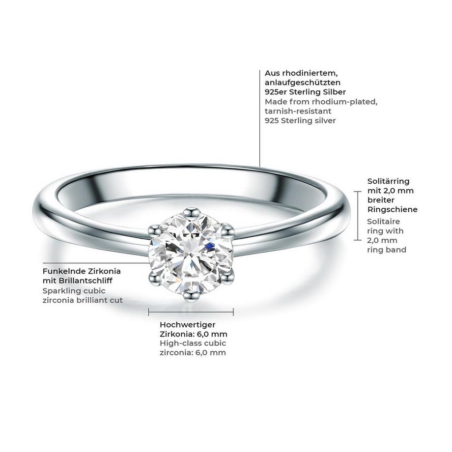 Rafaela Donata  Ring Sterling Silber Zirkonia weiß 