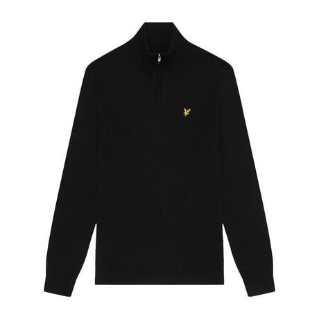 LYLE & SCOTT  Pullover mit kurzem Reißverschluss  Emblem 