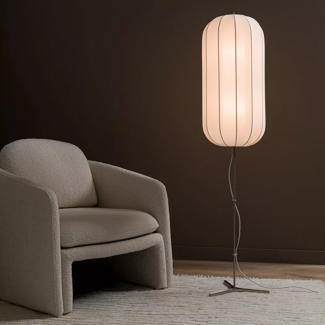 AM.PM – Stehlampe Satchi mit Textilschirm, One Size, Grau