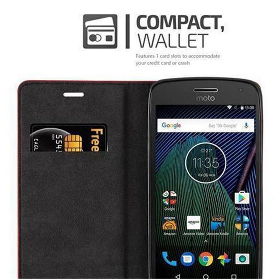 Cadorabo  Hülle für Motorola MOTO G5 PLUS Magnetverschluss, Kartenfach 