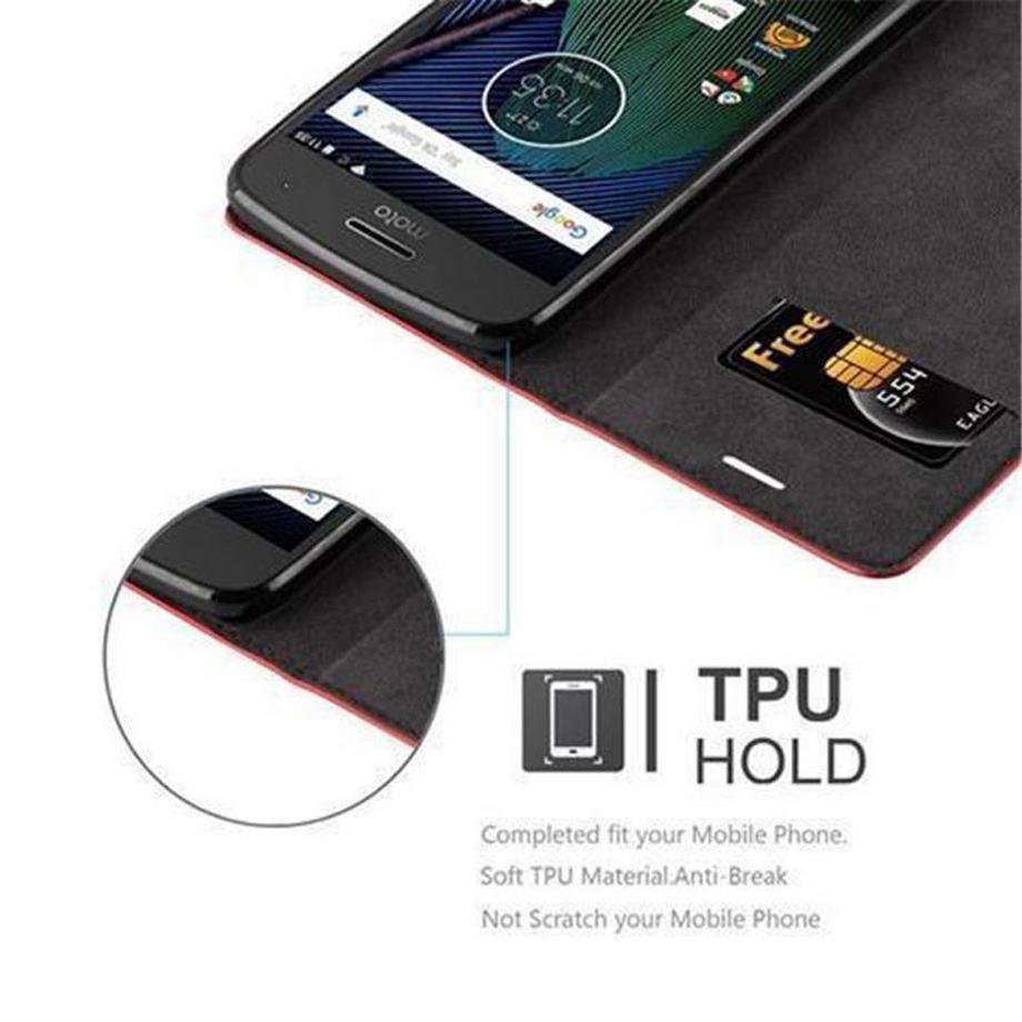 Cadorabo  Hülle für Motorola MOTO G5 PLUS Magnetverschluss, Kartenfach 