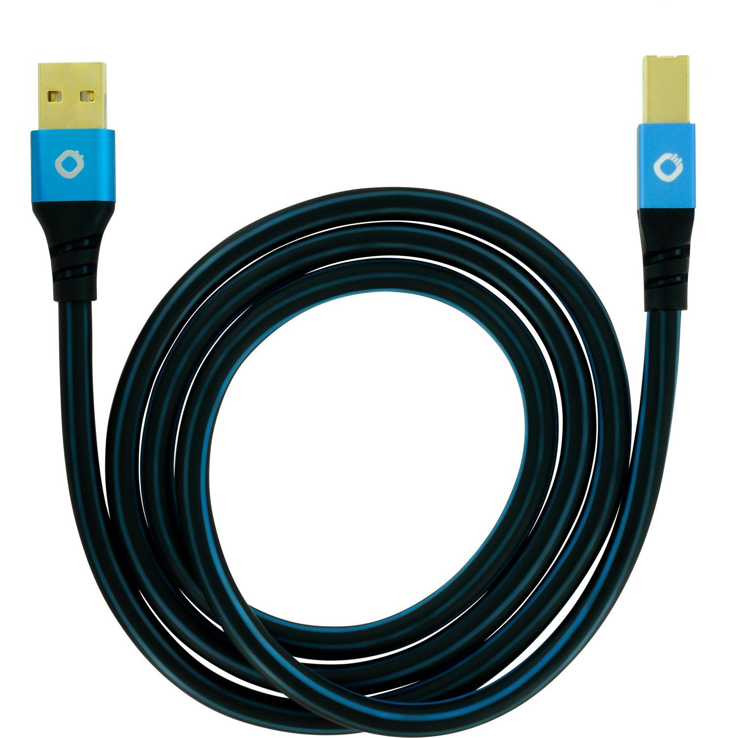 Oehlbach  Cavo USB USB 2.0 Spina USB-A, Spina USB-B 10.00 m Blu contatti connettore dorati 
