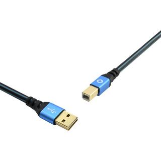 Oehlbach  Cavo USB USB 2.0 Spina USB-A, Spina USB-B 10.00 m Blu contatti connettore dorati 