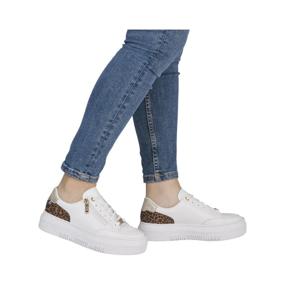Rieker Sneaker con plateau e dettaglio stampa leopardo  