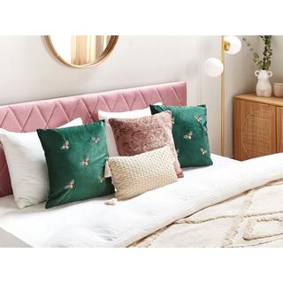 Beliani Dekokissen 2er Set aus Samtstoff Modern TALINUM  