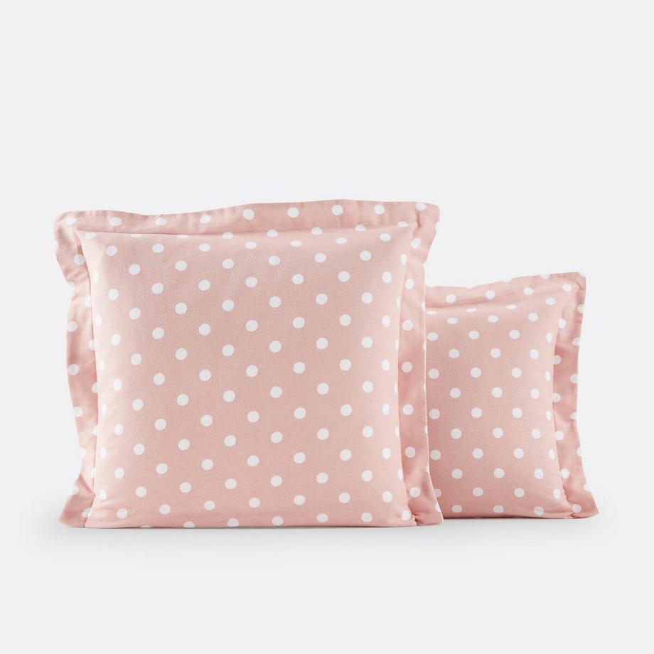Taie d'oreiller flanelle imprimé pois
