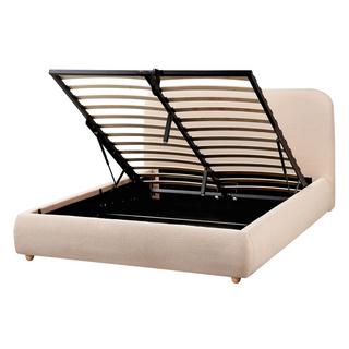 Beliani Letto contenitore en Bouclé Moderno BLAGNAC  