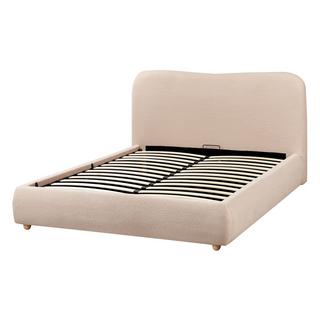 Beliani Letto contenitore en Bouclé Moderno BLAGNAC  